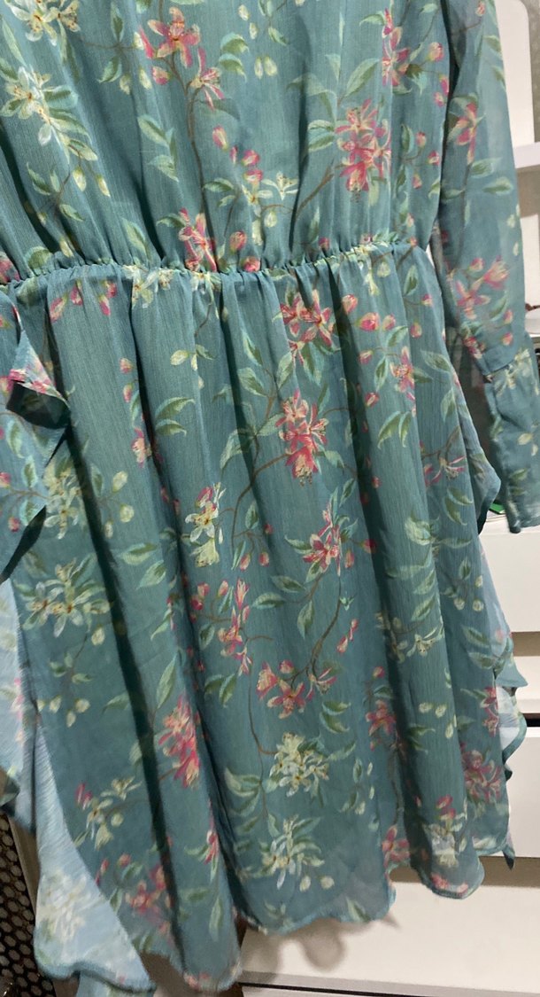 Çiçek Desenli Uzun Bohem Kadın Elbise - Görsel 2