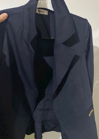 Kadın Lacivert Fırfırlı Blazer Ceket - Görsel 6