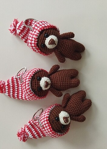 Amigurumi ayıcık anahtarlık çanta süsü 
