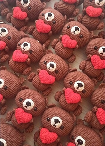 Amigurumi kalpli ayıcık