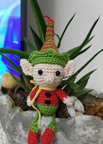 Amigurumi elf anahtarlık ve çanta süsü 