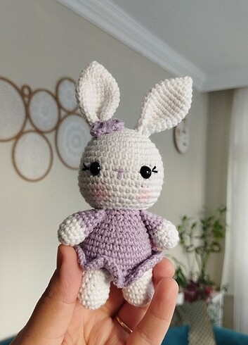  Amigurumi tavşan anahtarlık çanta süsü 