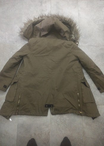 Gri Kürklü Midi Kadın Ceket - Görsel 8