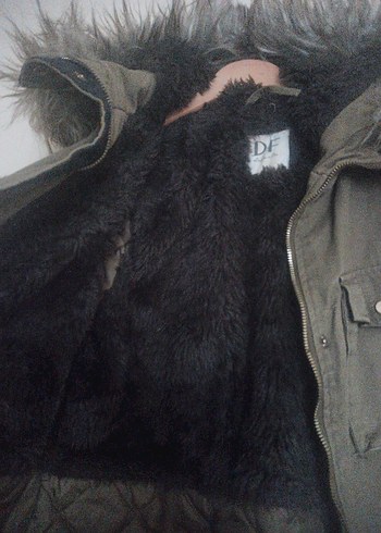 Gri Kürklü Midi Kadın Ceket - Görsel 3