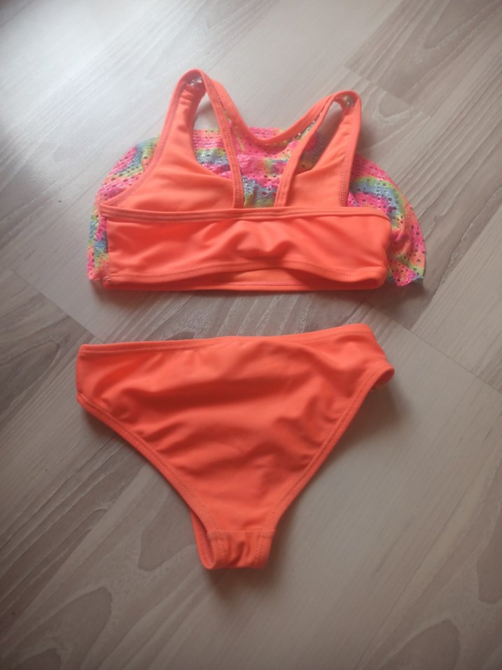 Renkli Bağlamalı İpli Kız Çocuk Bikini - Görsel 2