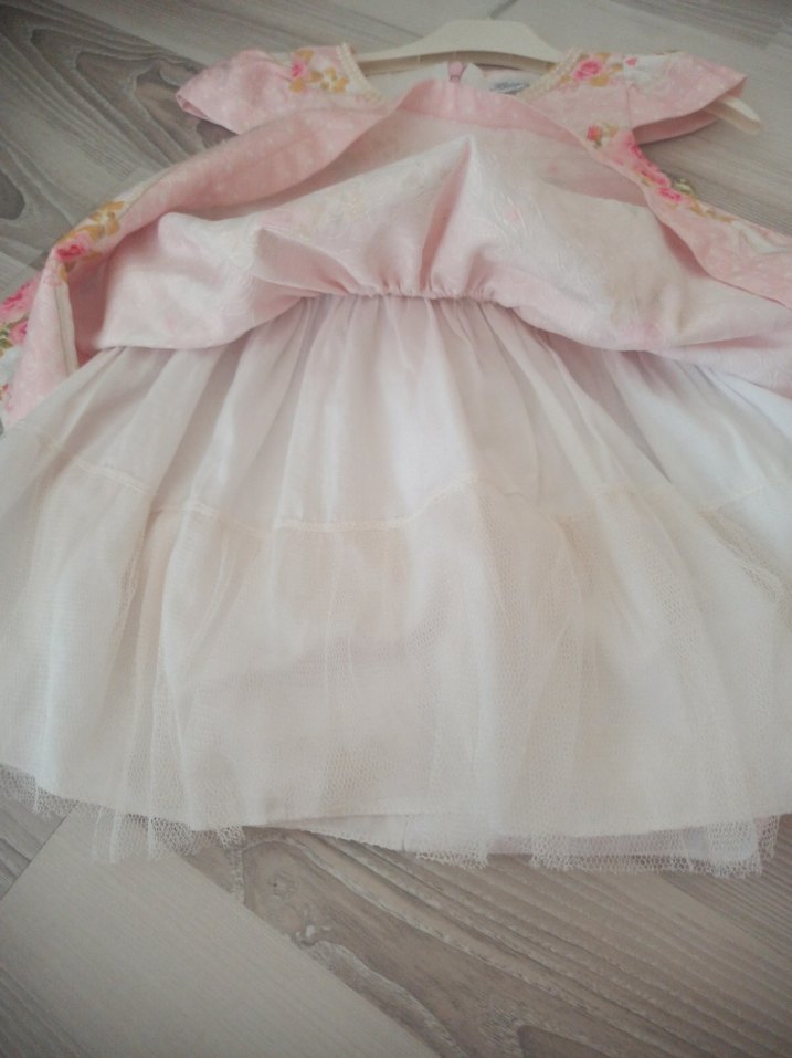 Dantel Detaylı Pembe Kız Çocuk Elbise - Görsel 4