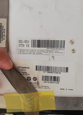LP154WX4 lcd notebook ekran 