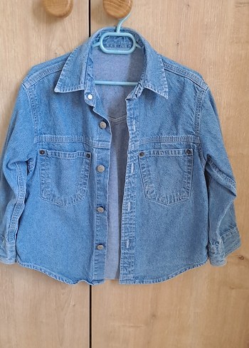 Düğmeli Mavi Denim Ceket