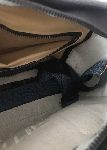 Beden gri Renk The Totebag Kanvas Gri Fermuarlı Kumaş Çanta