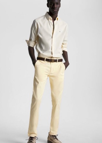 Tommy Hilfiger Sarı Chino Slim Fit Pantolon