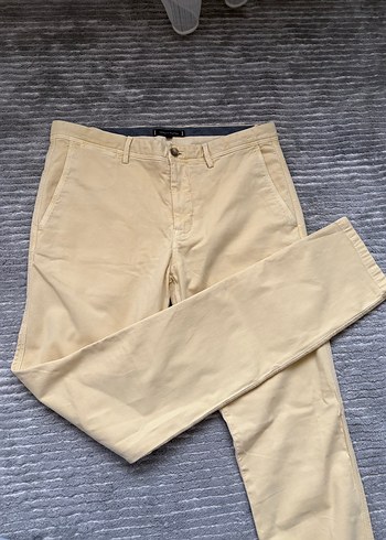 33 Beden Tommy Hilfiger Sarı Chino Slim Fit Pantolon