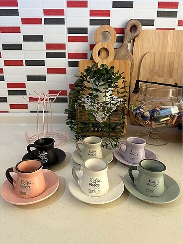 Beden çeşitli Renk Kahve fincanı takımı