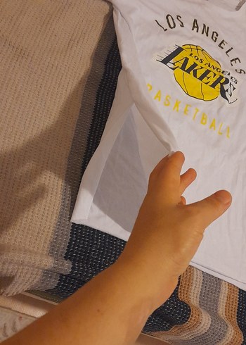 Diğer Los Angeles Lakers Beyaz Kısa Kollu Erkek Tişört
