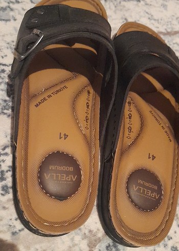 Erkek Deri Tokalı Siyah Sandalet - Görsel 2