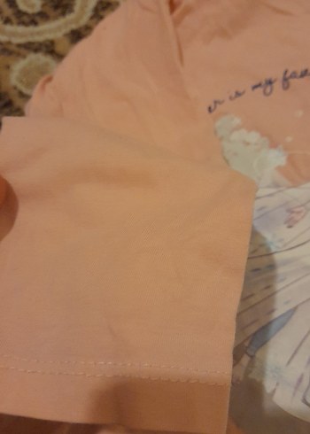 Kız Çocuk Pembe Baskılı Uzun Kollu Tişört - Görsel 3