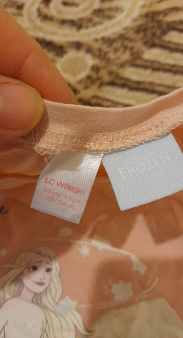 Kız Çocuk Pembe Baskılı Uzun Kollu Tişört - Görsel 2