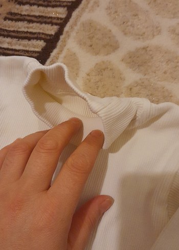 Beyaz  cocuk Triko Balıkçı Yaka Kazak - Görsel 2