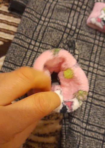 Kız Çocuk Gri Peluş Detaylı - Görsel 2