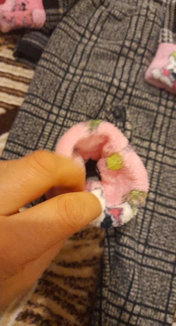 Kız Çocuk Gri Peluş Detaylı - Görsel 2