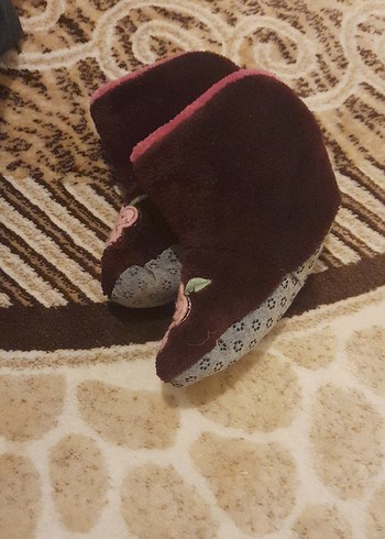 Kız Çocuk Kahverengi Nakışlı Terlik - Görsel 2