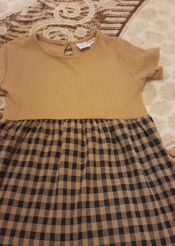 Kız Çocuk Kahverengi Bohem Elbise - Görsel 3