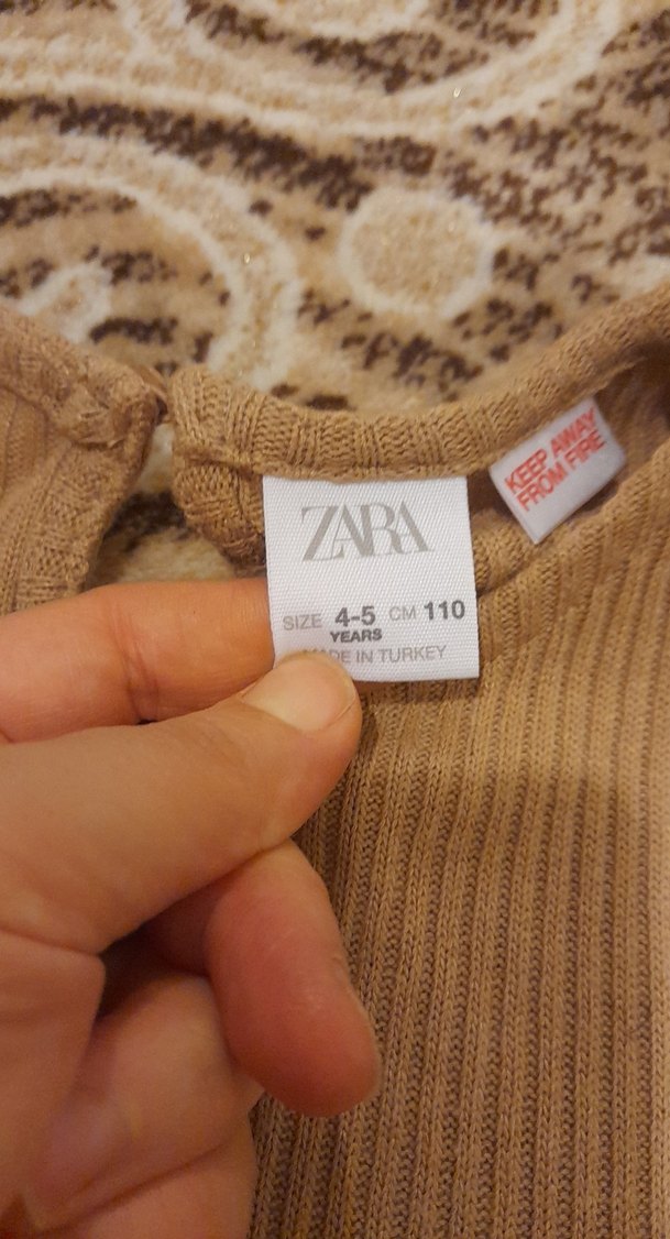 Kız Çocuk Kahverengi Bohem Elbise - Görsel 2