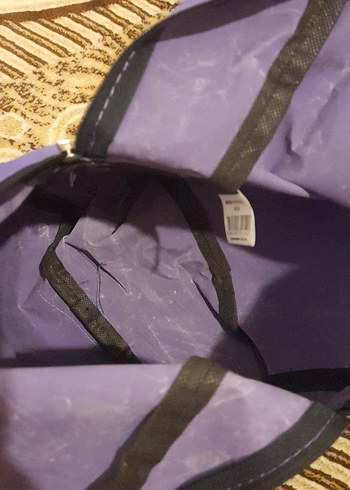 Mor Fermuarlı Kadın Sırt Çantası - Görsel 4