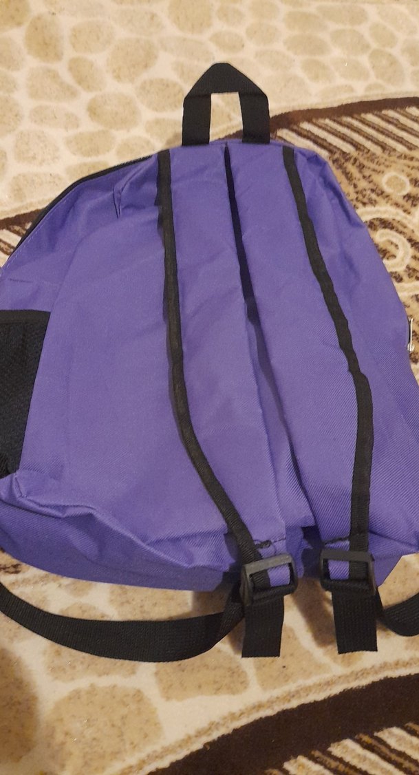 Mor Fermuarlı Kadın Sırt Çantası - Görsel 5
