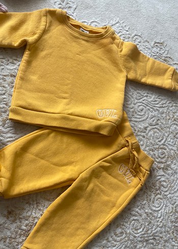 Sarı erkek Çocuk Sweatshirt ve Eşofman Takımı