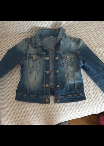 Düğmeli Mavi kız çocuk Zara Denim Ceket