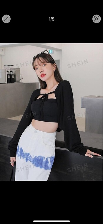 Shein önden bağlamalı hırka