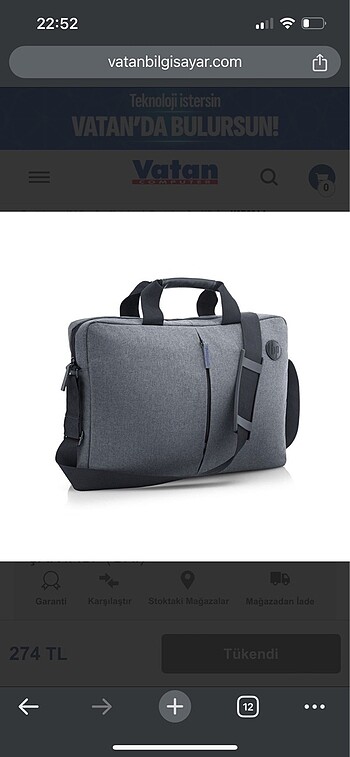 HP 15.6'' leptop çantası
