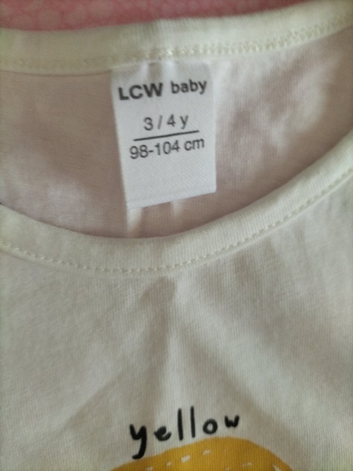 Beyaz Kız Çocuk Baskılı Kısa Kollu Tişört - Görsel 3