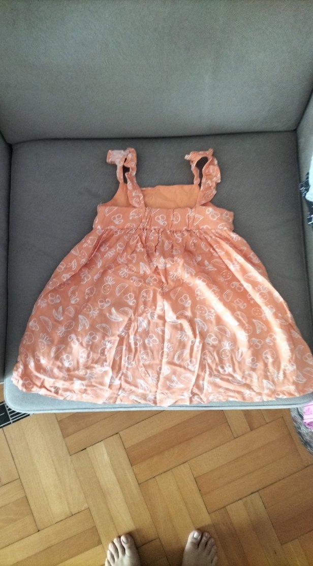 Kız Çocuk Pembe Askılı Elbise - Görsel 5