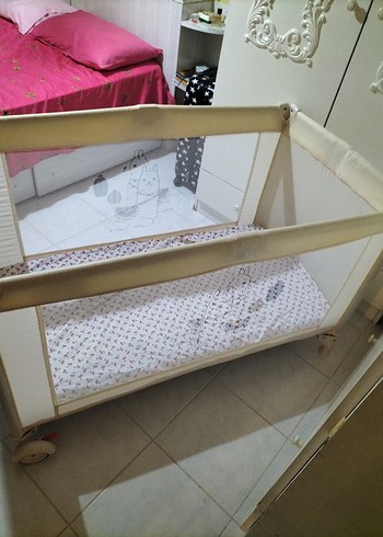 Beyaz Pastel Oyun Parkı Yatak - Görsel 5