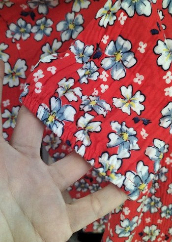 Dantelli Bohem Kırmızı Çiçekli takim - Görsel 12