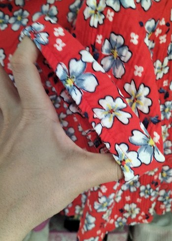 Dantelli Bohem Kırmızı Çiçekli takim - Görsel 13