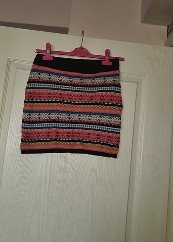 Lcw renkli triko mini etek
