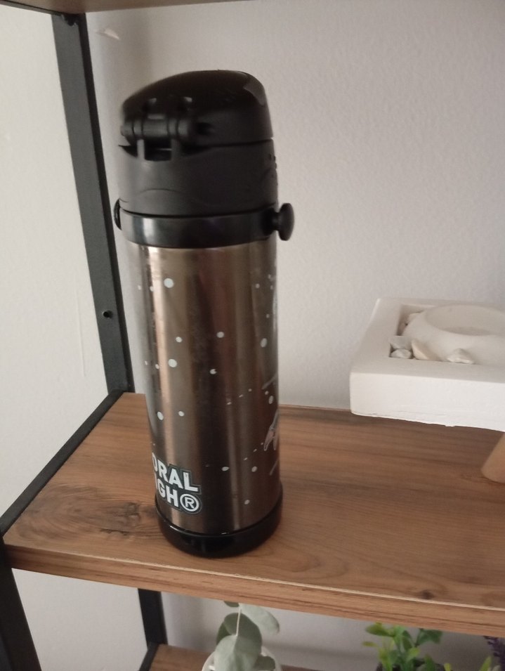 Çocuklar için Siyah Termos Şişe - Görsel 5