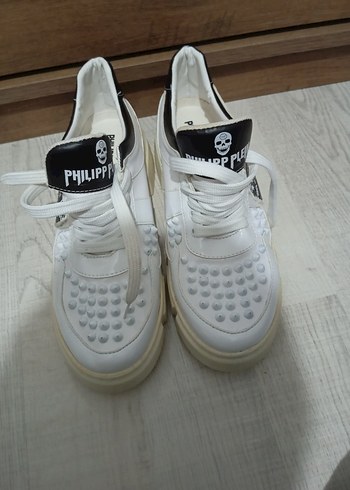 Diğer Beyaz Bağcıklı Rock Punk Sneakers