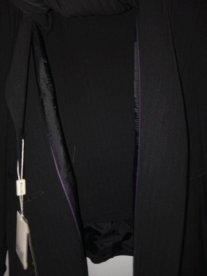 Siyah Kadın Kemerli Midi Blazer takım elbise - Görsel 4