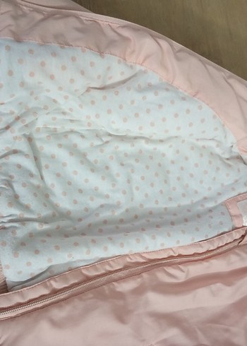 Kız Çocuk Pembe Fermuarlı İnce Mont - Görsel 2