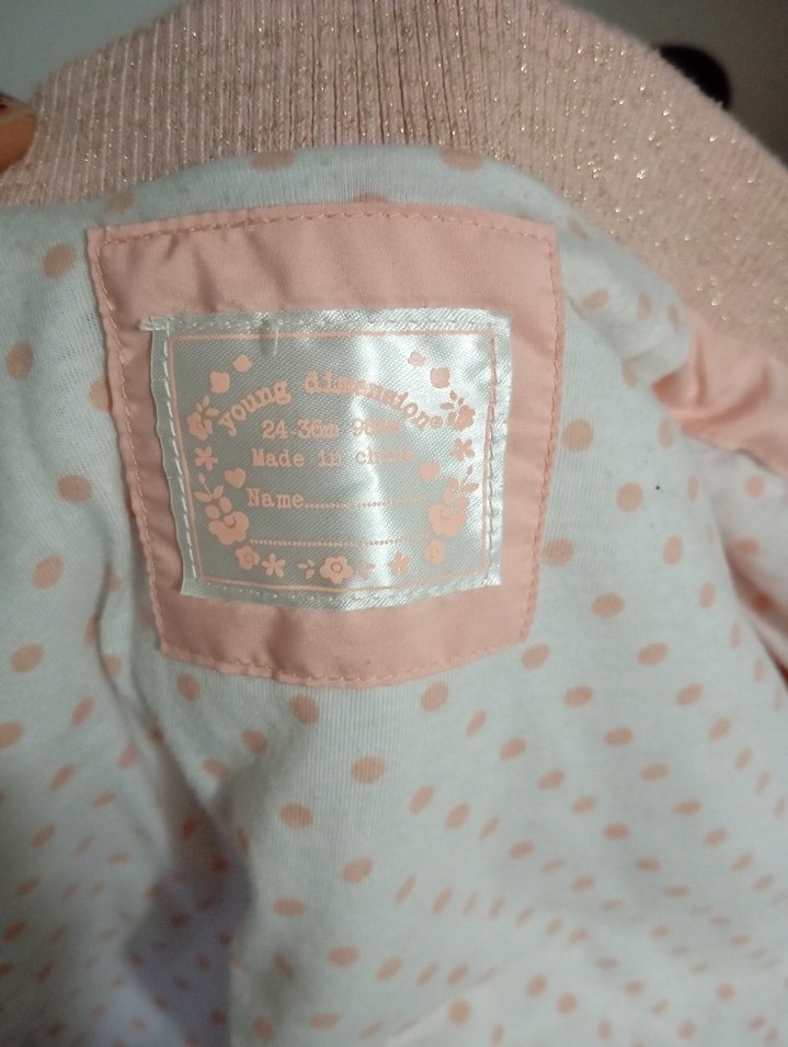 Kız Çocuk Pembe Fermuarlı İnce Mont - Görsel 3