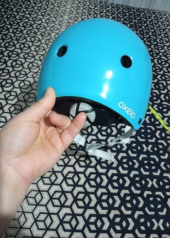 Mavi Oxelo Biker Kask Velcro Bağlantılı - Görsel 4