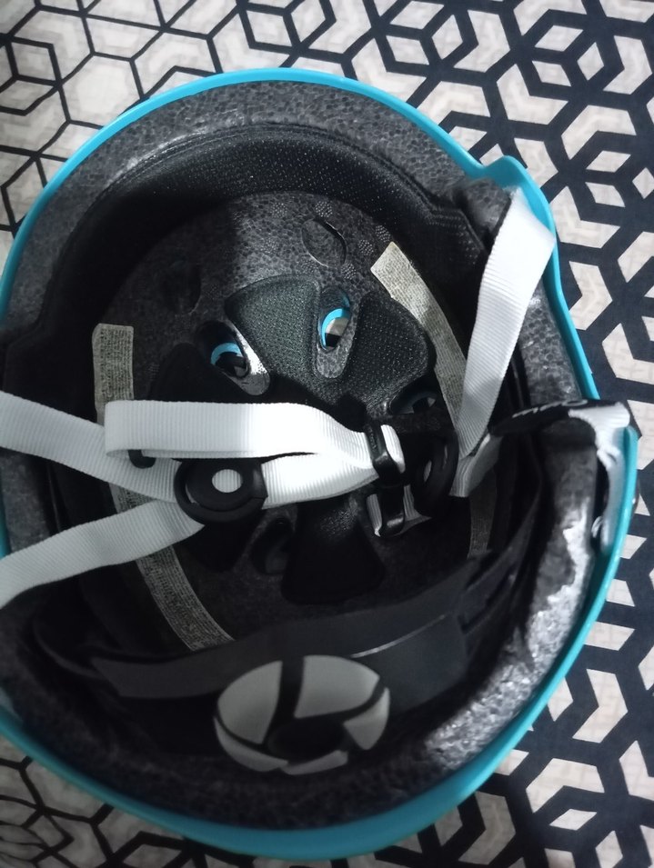 Mavi Oxelo Biker Kask Velcro Bağlantılı - Görsel 3