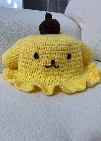 Beden pompompurin örgü şapka