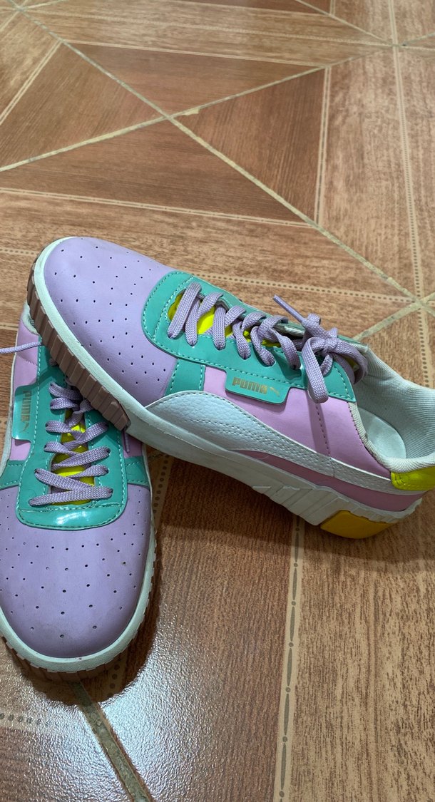 Mor Bağcıklı Kadın Spor Ayakkabı - Görsel 2