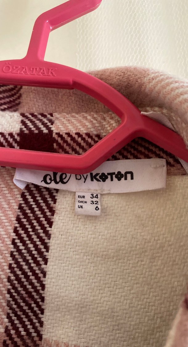 Pembe Ekose Düğmeli Kadın Gömlek - Görsel 4