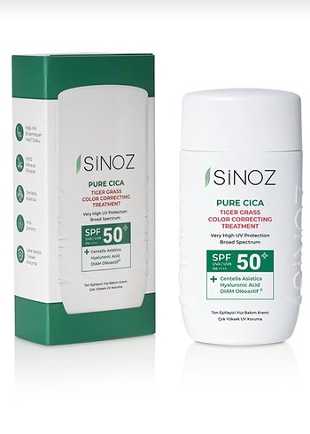 Diğer SiNOZ Pure Cica SPF 50+ Ton Eşitleyici Güneş Kremi