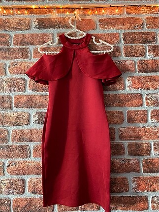 Bordo elbise
